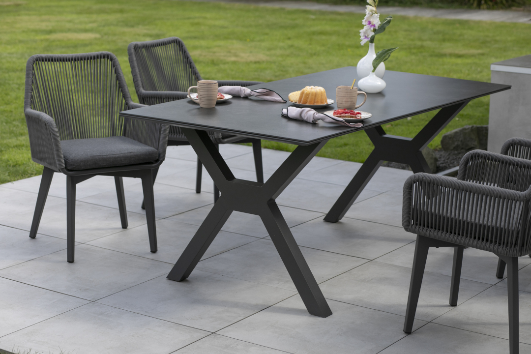 Gartenmöbelset Diningsessel Marbella mit Tisch Granada 180x90cm